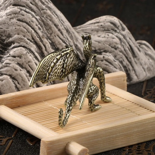 European Style Brass Dragon Desk Decoration