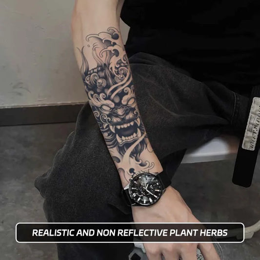Demon Mask Waterproof Temporary Tattoo Sticker