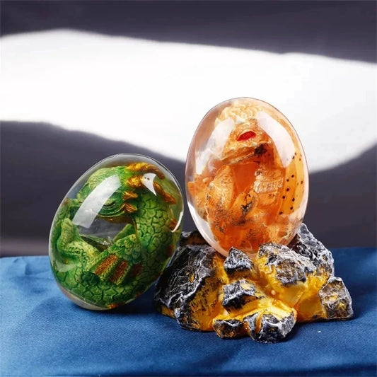 Lava Dragon Egg Resin Statue