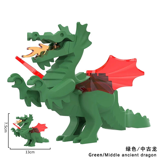MOC Creative Medieval Dragon Action Figures
