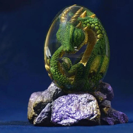 Lava Dragon Egg Resin Statue