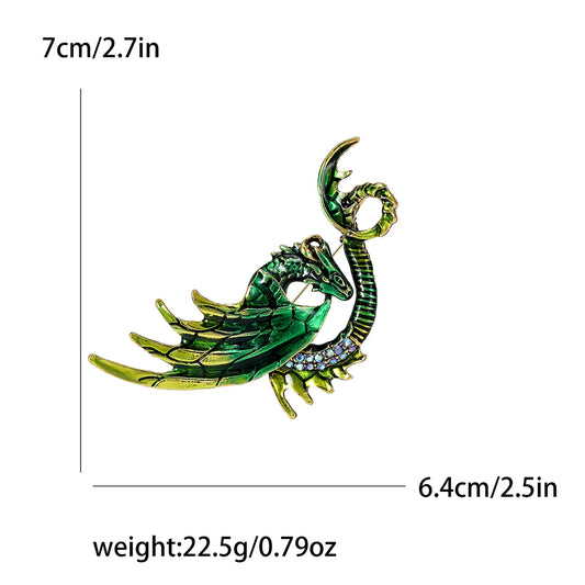 Enamel Dragon Pins for Women