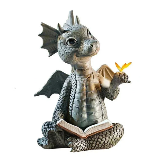 Dragon-Shaped Resin Giant Lawn Sculpture
