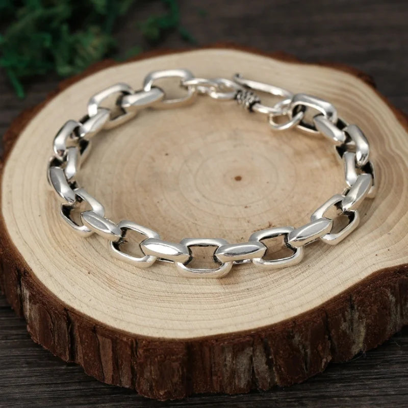 Ethnic Wind Dragon Bracelet – Vintage Silver-Plated Dragon Cuff Bangle for Men - Image 30