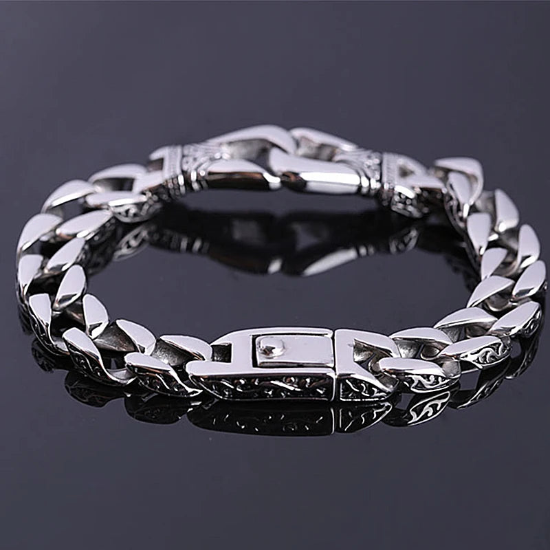 Ethnic Wind Dragon Bracelet – Vintage Silver-Plated Dragon Cuff Bangle for Men - Image 28