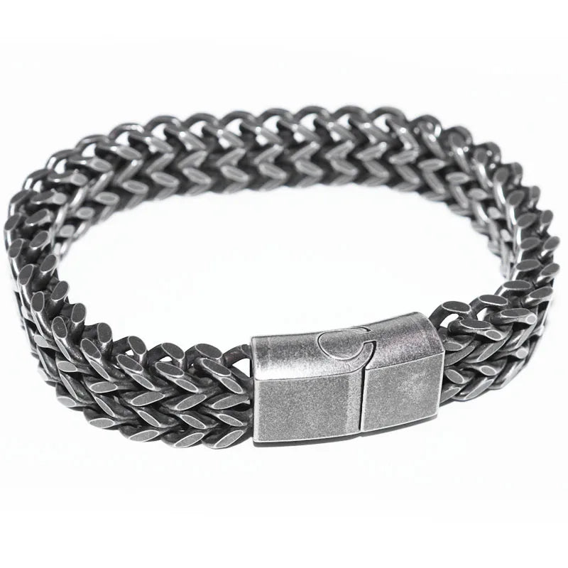 Ethnic Wind Dragon Bracelet – Vintage Silver-Plated Dragon Cuff Bangle for Men - Image 11