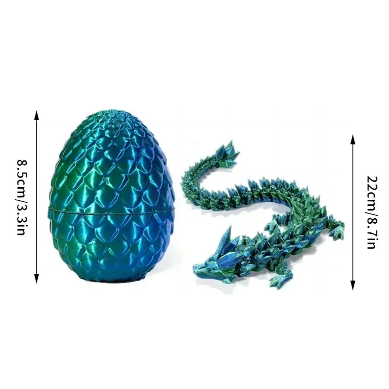1/2PCS 3D Printed Dragon Egg with Fully Articulated Dragon - Image 9