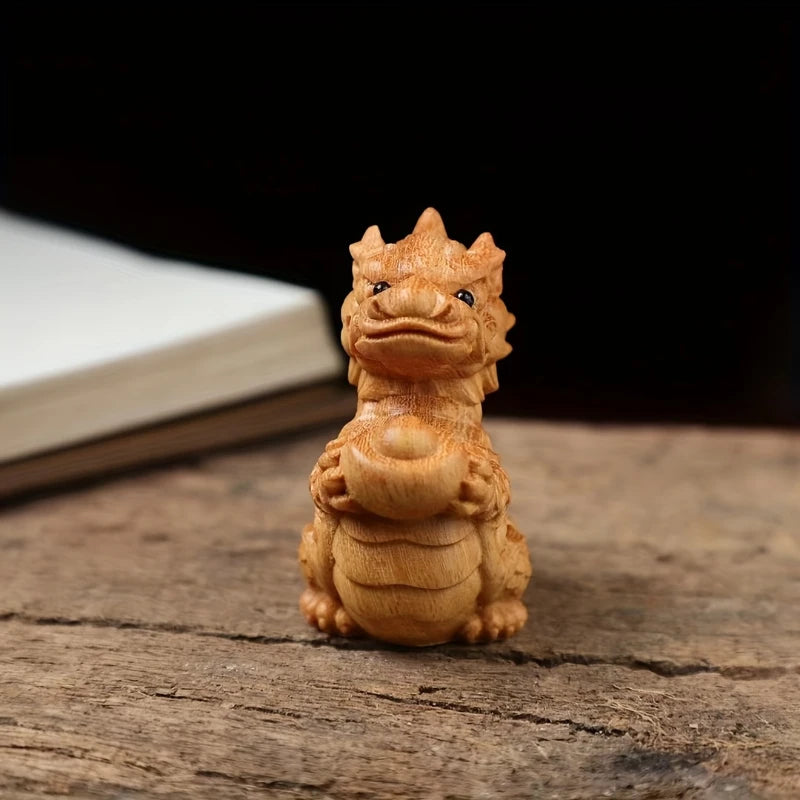 1/2Pcs Creative Lucky Dragon Carving – Desktop Feng Shui Ornament for Home, Office & Car - Image 4