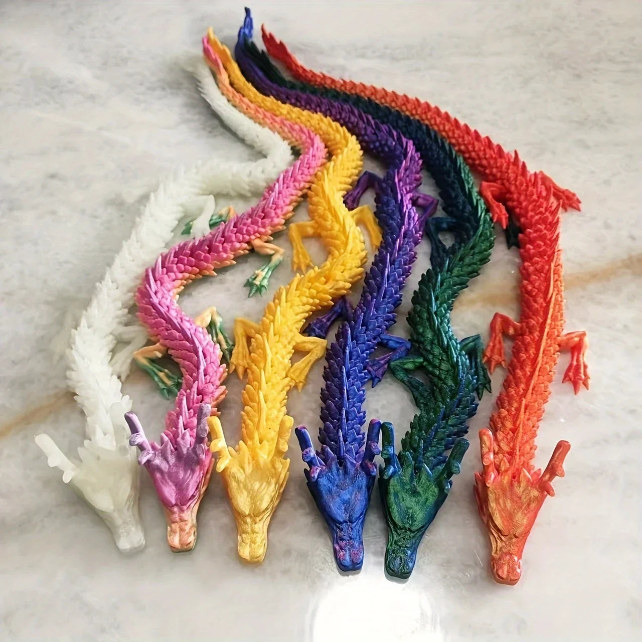 4/12pcs 3D Printed Chinese Dragon Ornaments - Image 2
