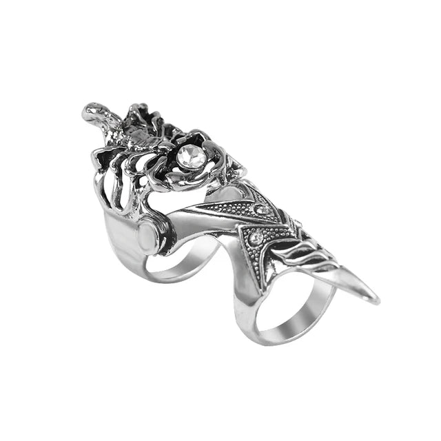 Exaggerated Vintage Dragon Knuckle Ring – Gothic Statement Jewelry for Bold Men - Image 9