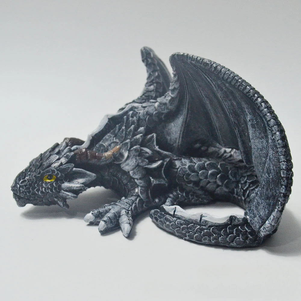 Garden Big Squatting Dragon Sculpture – Guardian Statue for Outdoor, Halloween & Gothic Home Decor - Image 5