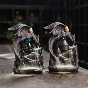 Castle Pterosaur Ceramic Handiwork – Mountain Backflow Incense Burner & Aromatherapy Censer