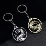 Fashion Vintage Charm Mortal Kombat Keychain – Dragon Totem Alloy Keyring Holder | Gift for Men, Car Key Accessories