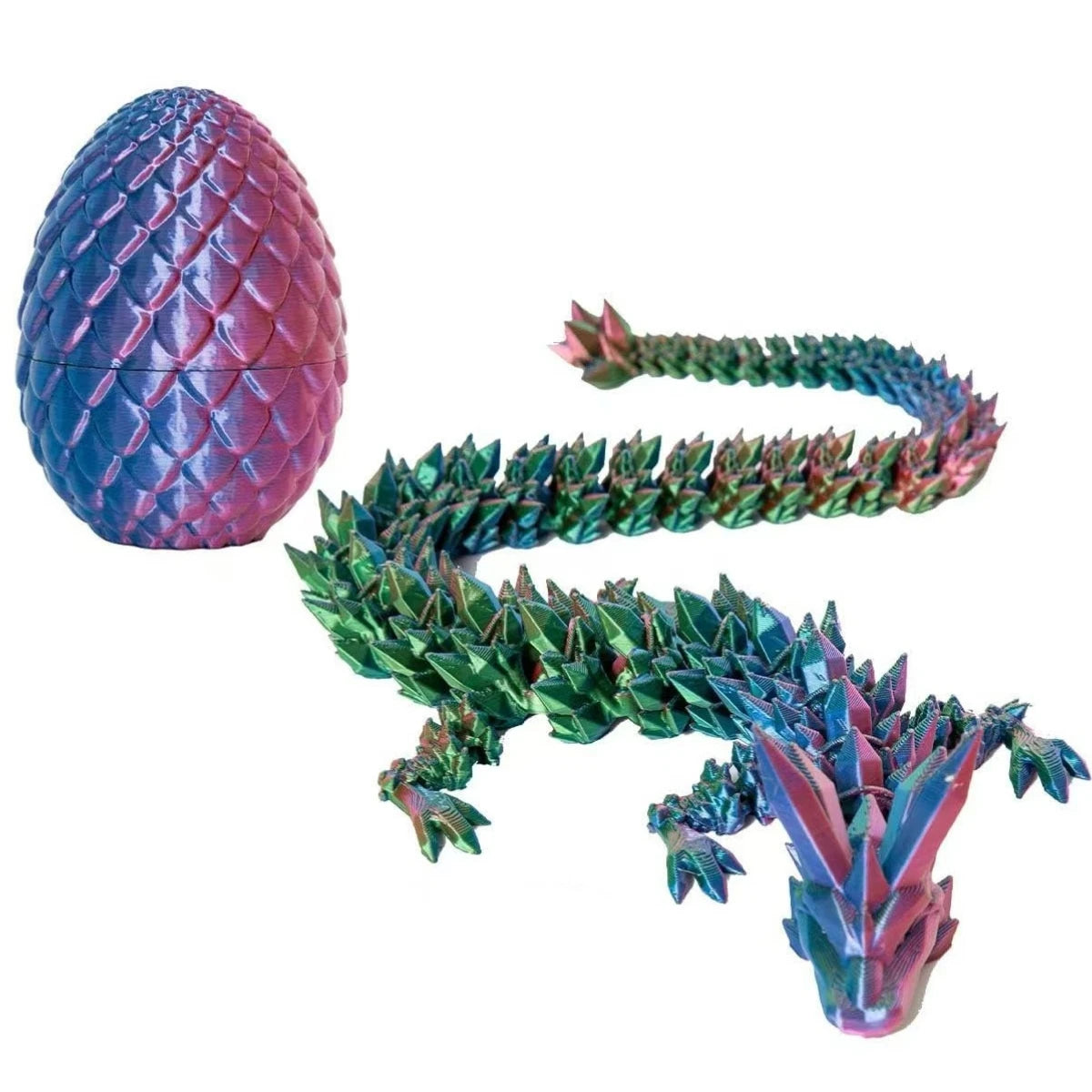 1/2PCS 3D Printed Dragon Egg with Full Articulated Dragon – Movable Desktop Ornament & Kid Toy - Image 12