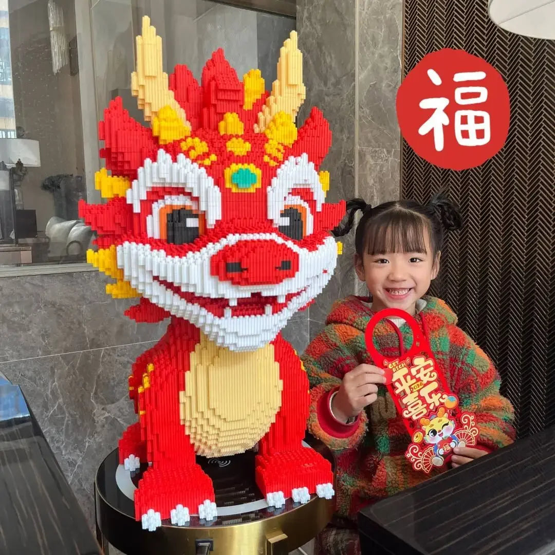 30CM DIY Dragon Building Blocks – 3D Puzzle Toy & Desktop Decoration for Kids - Image 3