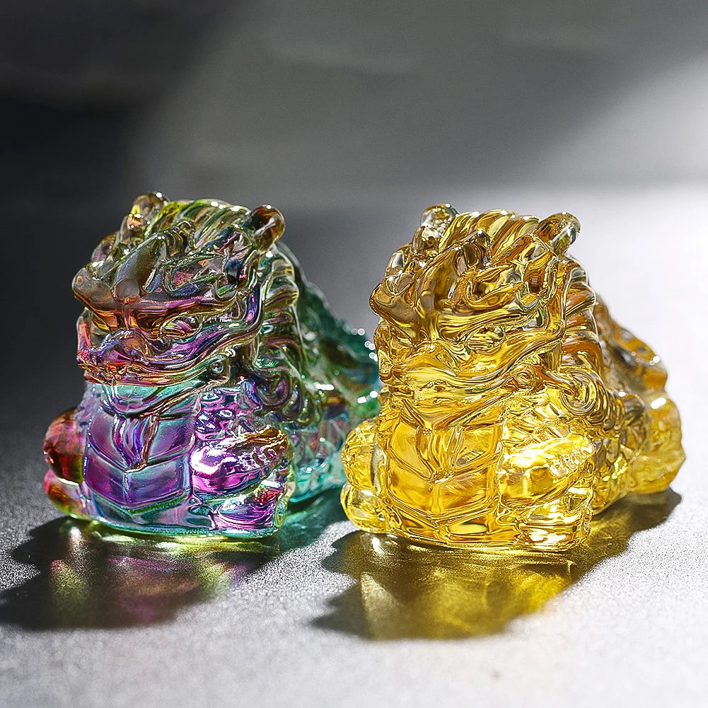 Crystal Dragon Figurine Miniature – Feng Shui Chinese Zodiac Collectible & Home Decor - Image 2