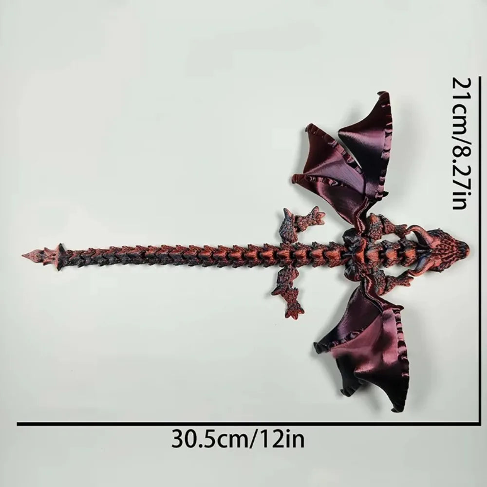 3D Printed Winged Carriage Dragon Figurine - Image 5