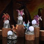 Dragon Egg Resin Ornament with LED Light – Halloween & Home Decoration Night Light Sculpture