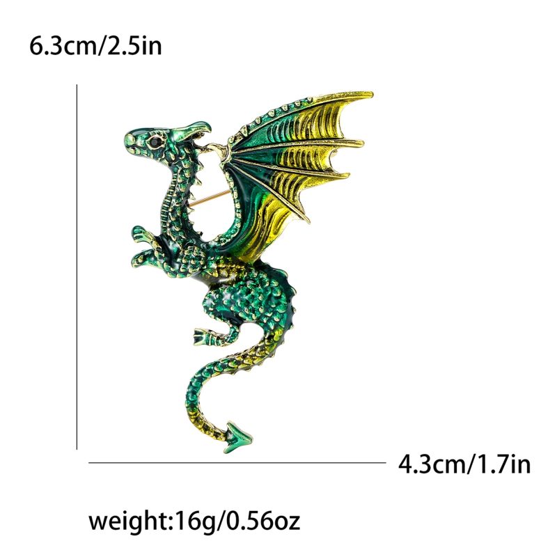 Enamel Dragon Pins for Women Rhinestone Flying Dragons Animal Brooch Banquet Party Backpack Gifts Jewelry Accessories - Image 11