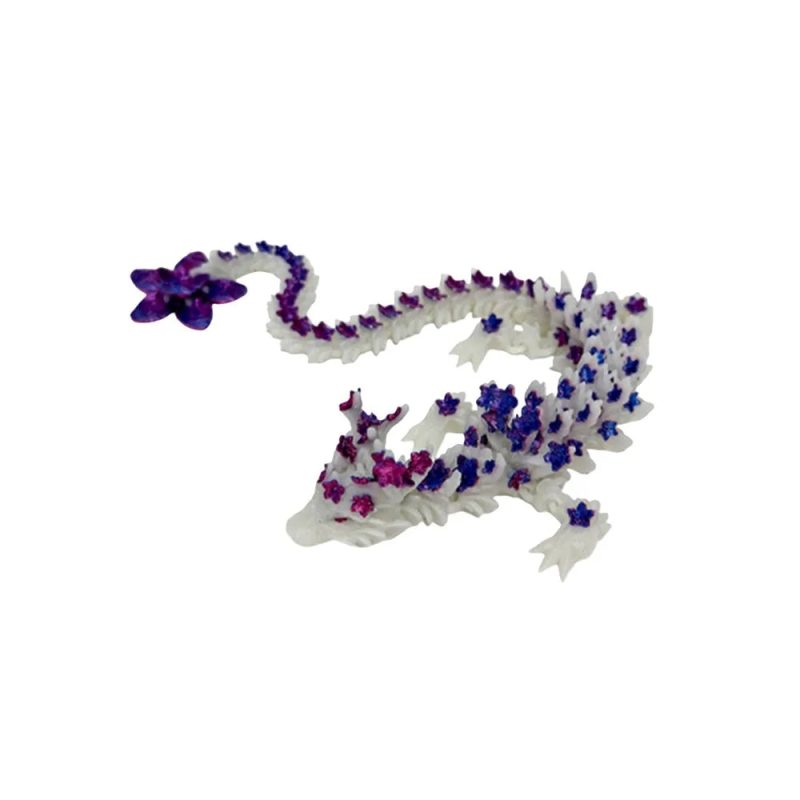 Articulated 3D Printed Dragon Desktop Decoration – Flexible Movable Luminous Chinese Loong Action Figure - Image 7