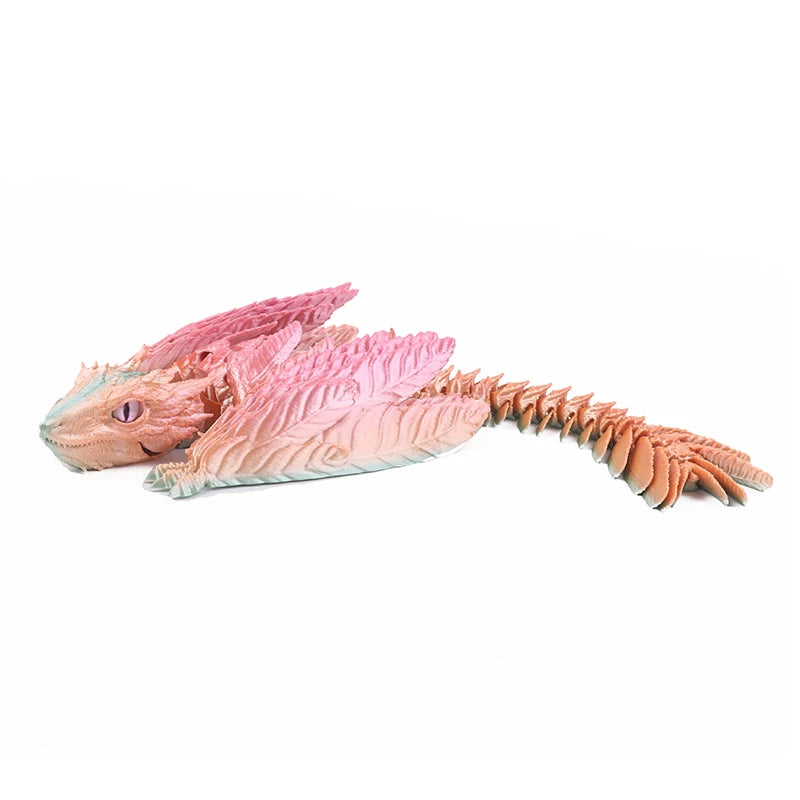 3D Printed Feathered Wyvern Dragon – Articulated Fidget Toy & Home Office Decor - Image 8