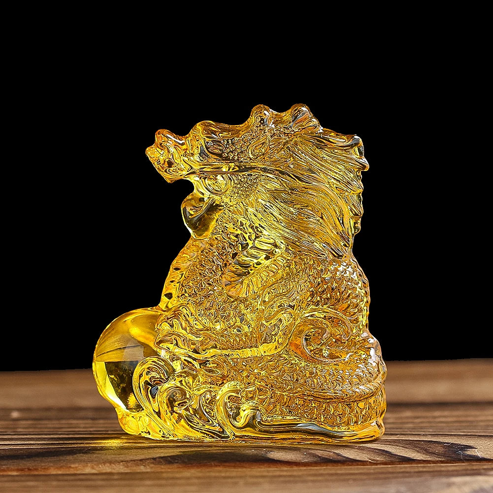 Colorful Glazed Chinese Dragon Miniature Ornament – Home Figurine, Paperweight & Feng Shui Desk Decoration - Image 5