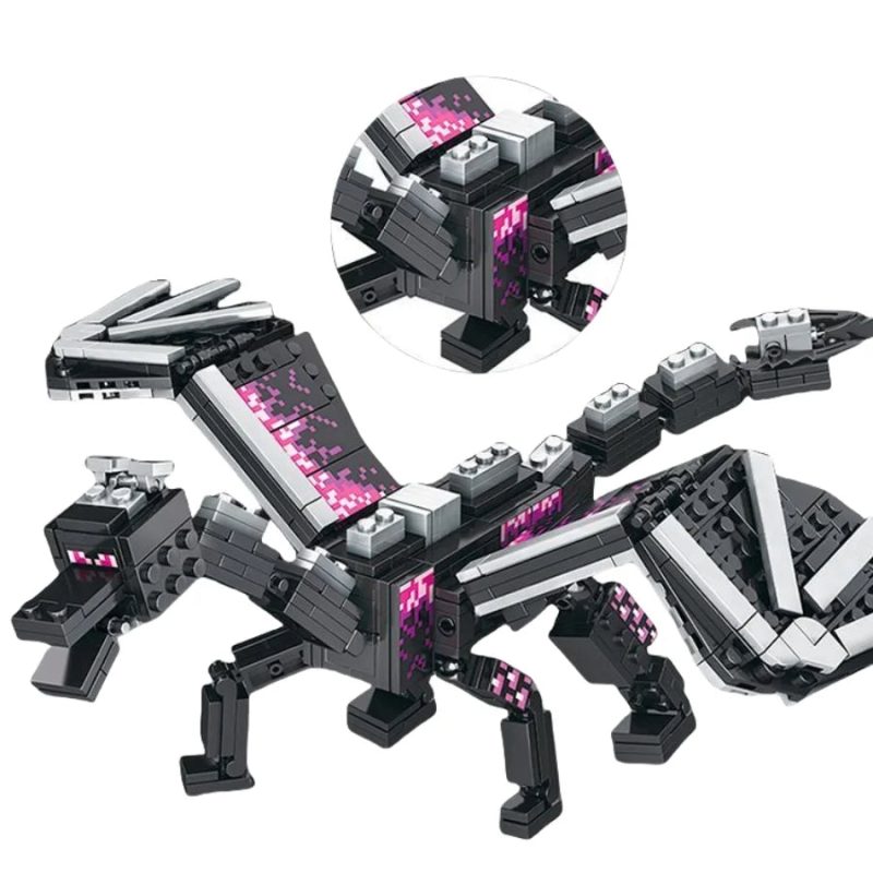 246pcs Black Pixel Dragon - Image 4