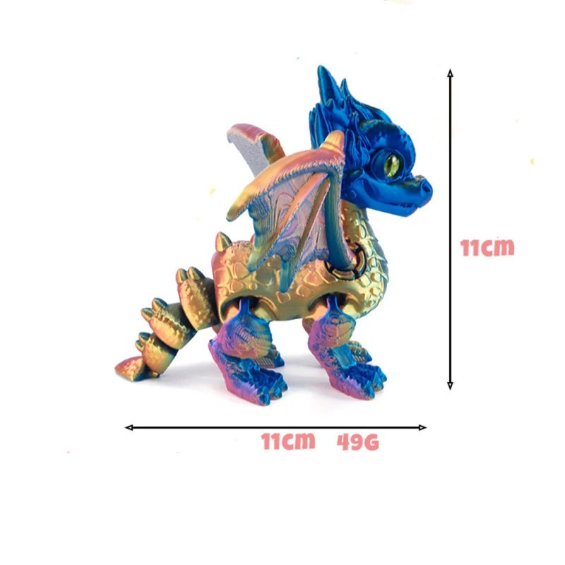 3D Printed Articulated Demon Dragon – Dragon Fidget Toy & Desktop Ornament Figurine - Image 5