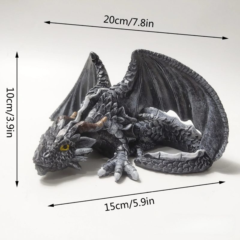 Garden Big Squatting Dragon Sculpture – Guardian Statue for Outdoor, Halloween & Gothic Home Decor - Image 6