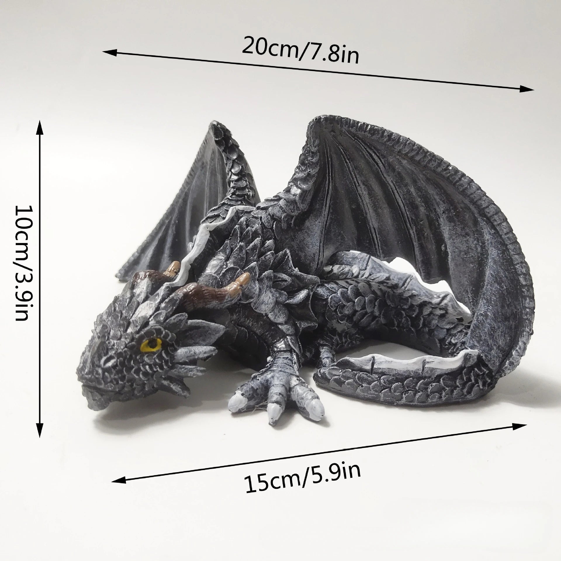 Garden Big Squatting Dragon Sculpture – Guardian Statue for Outdoor, Halloween & Gothic Home Decor - Image 6