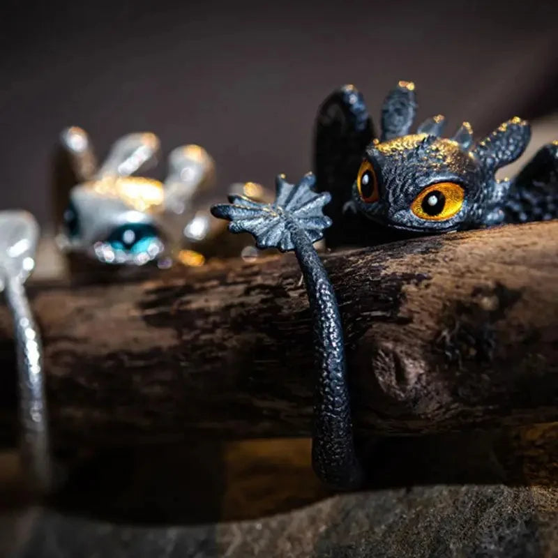 2024 New Gothic Punk Dragon Ring – Retro Animal Adjustable Finger Ring for Men & Women | Magical Cool Jewelry Gift - Image 3