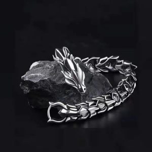 3-Color 20CM Men’s Viking Dragon Bracelet