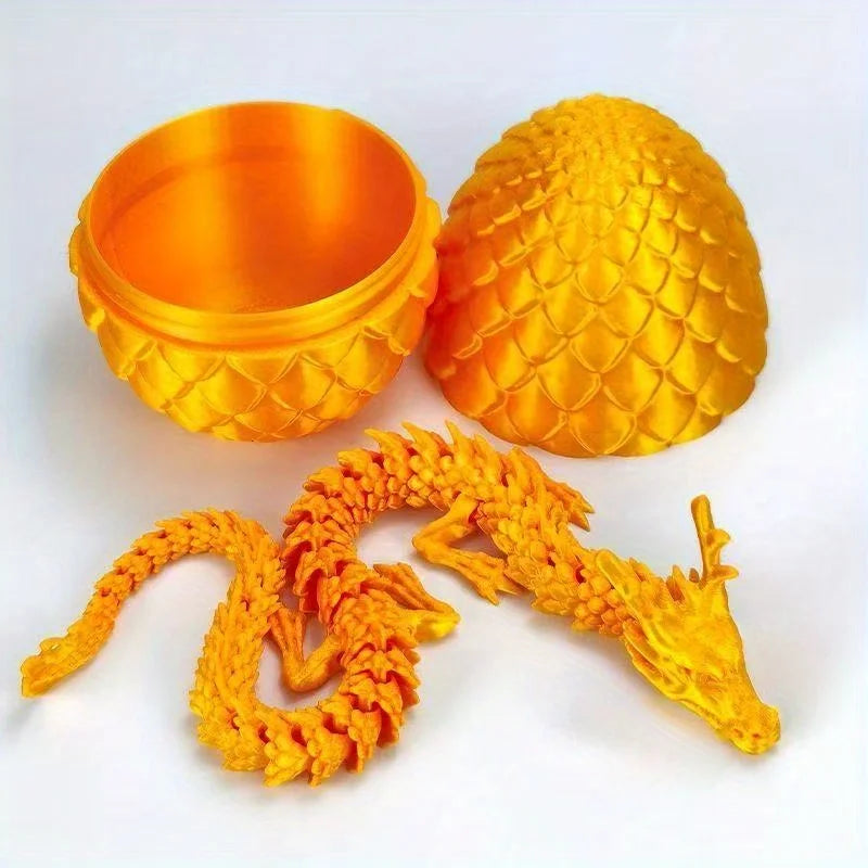 3D Printed Dragon Egg with Fully Articulated Dragon - Image 5