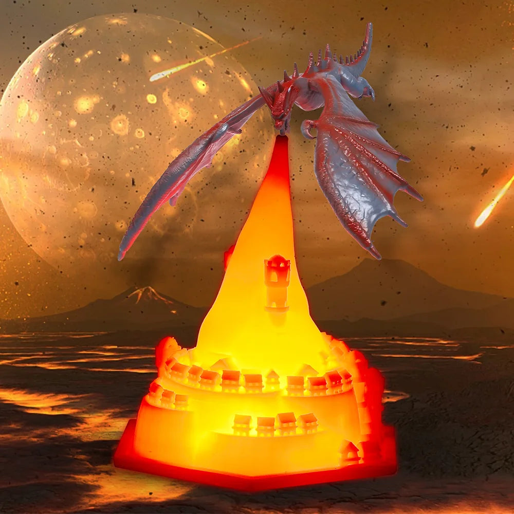 3D Printed Fire & Ice Dragon LED Night Lamp - Image 3