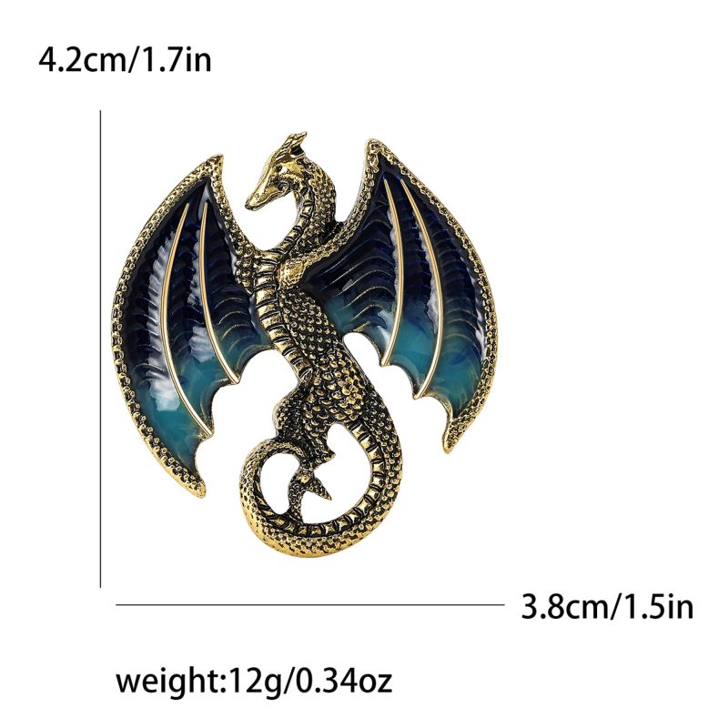 Enamel Dragon Pins for Women Rhinestone Flying Dragons Animal Brooch Banquet Party Backpack Gifts Jewelry Accessories - Image 29