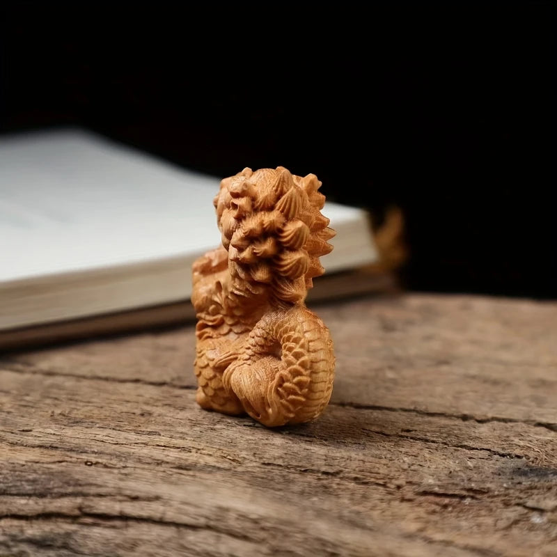 1/2Pcs Creative Lucky Dragon Carving – Desktop Feng Shui Ornament for Home, Office & Car - Image 3