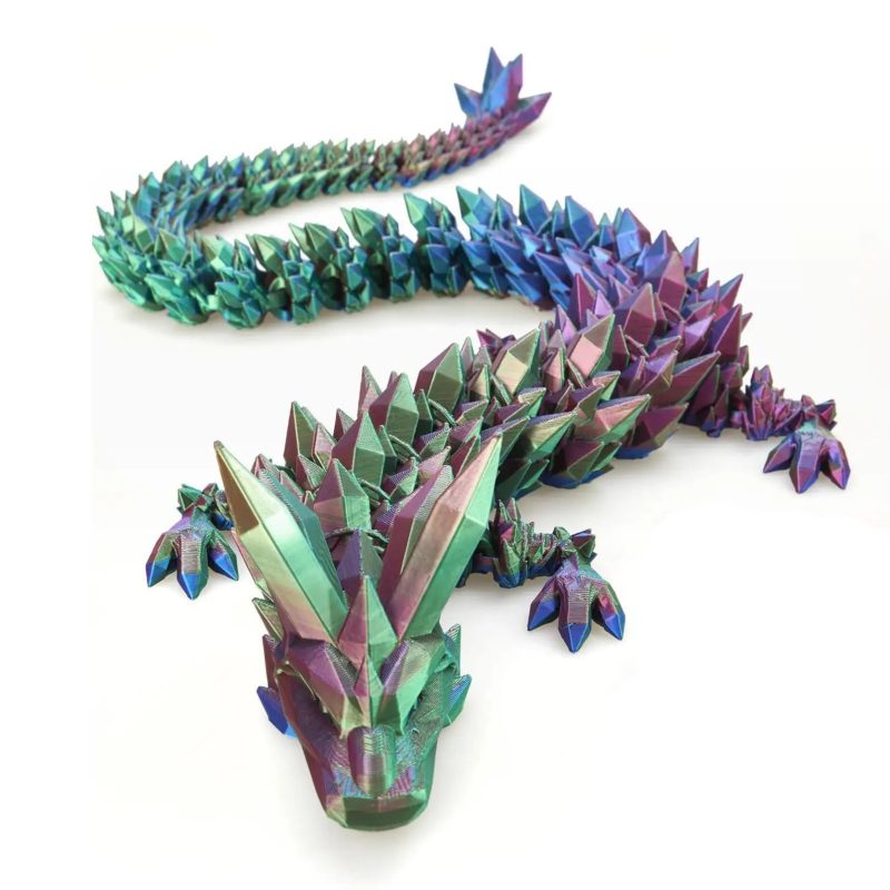 30cm 3D Printed Crystal Dragon – Creative Chinese Dragon Figurine Toy | Fun Home & Office Decor for Kids Ages 6+ - Image 10