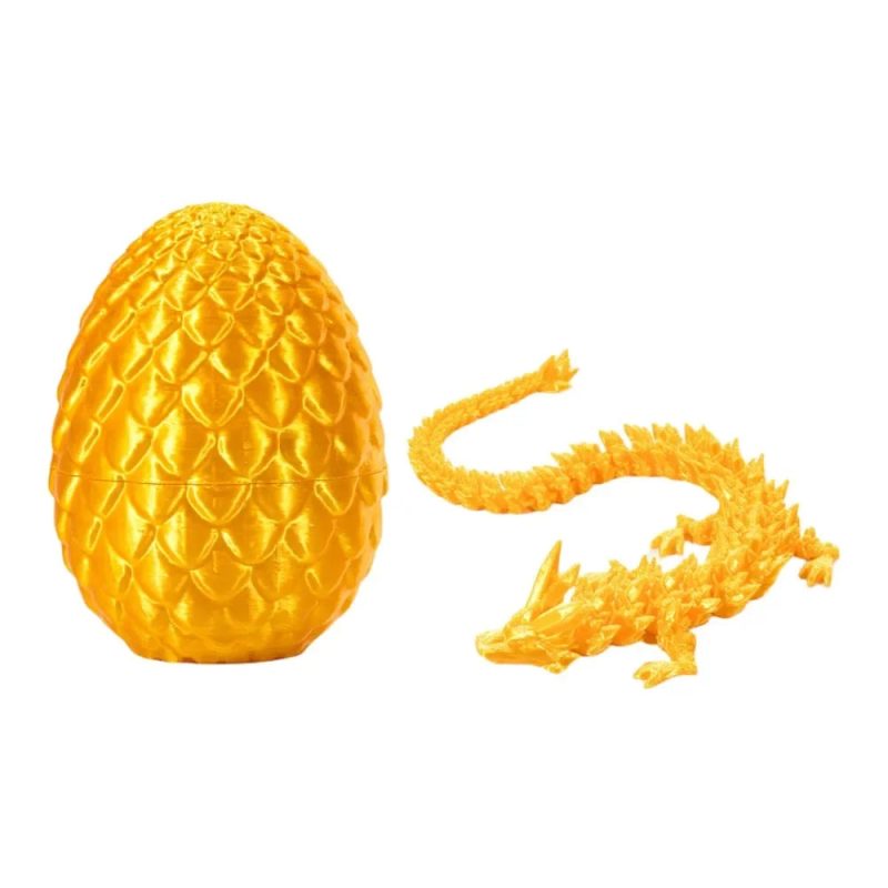 3D Printed Dragon Egg Gift Set – Fully Articulated Crystal Dragon Collectible with Gemstone Ornament | Home Decor Figurine - Image 5
