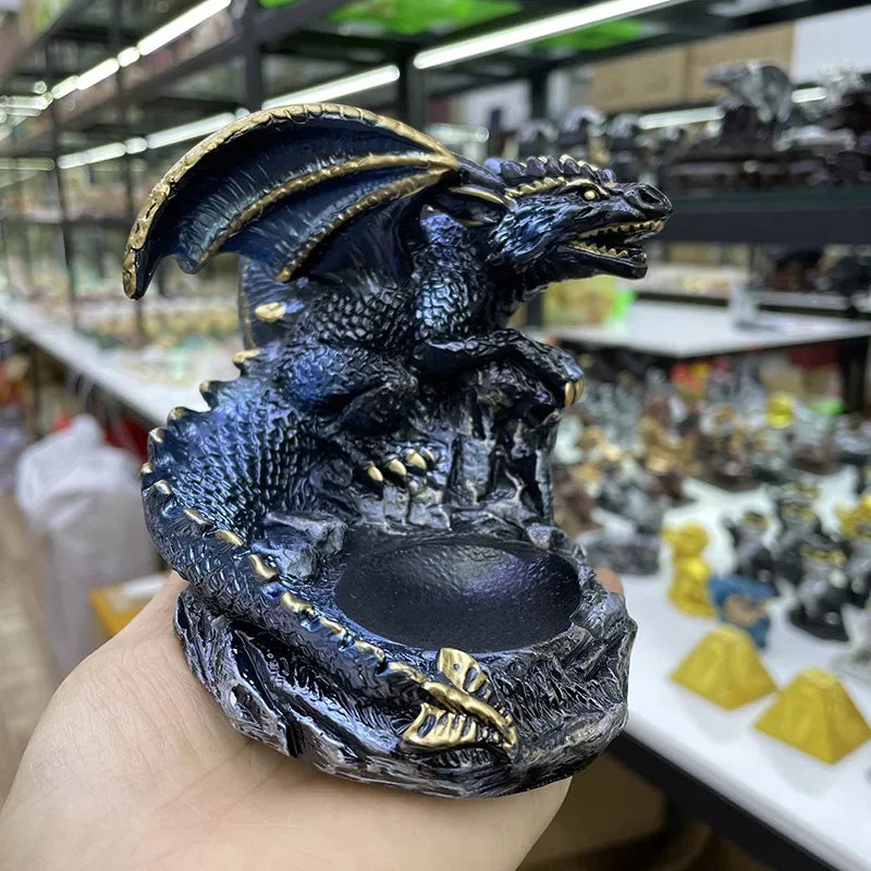 Giant Dragon Guardian on Crystal Ball Figurine – Retro Display Ornament for Office, Desk & Cabinet Decor - Image 8