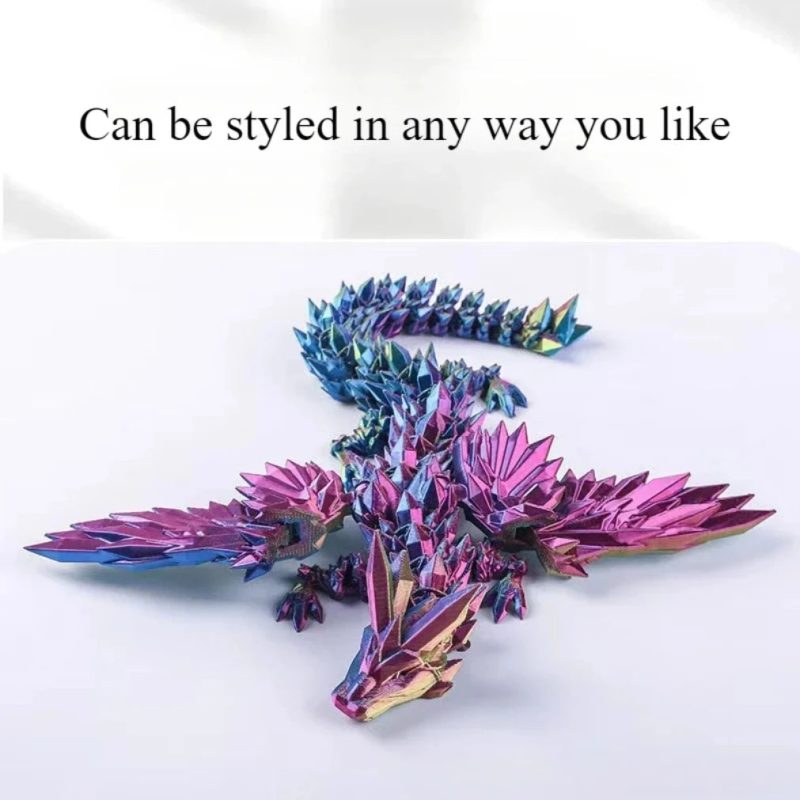 3D Printed Dragon Ornament – Desktop Animal Figurine for Home & Office | Craft Printed Figures Christmas Gifts 2025 New - Image 4