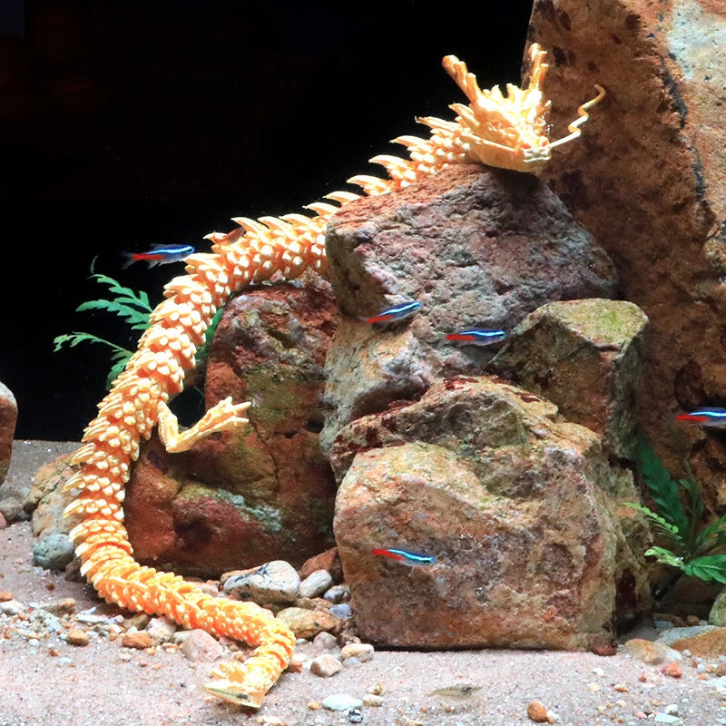 150cm Huge 3D Printed Jointed Loong Dragon Ornament – Creative Decor for Plants, Rockery & Fish Tank Landscaping - Image 5