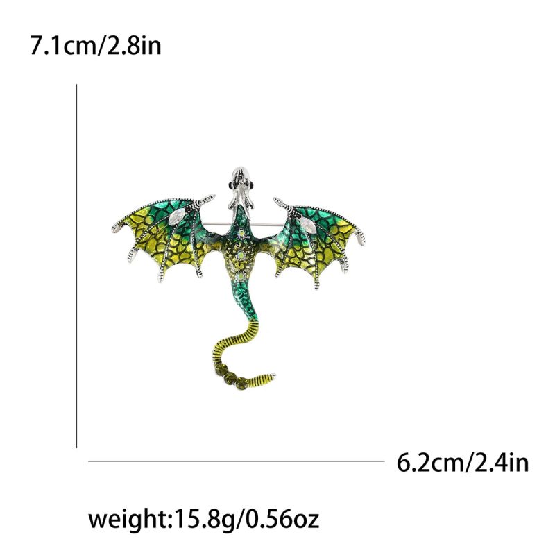 Enamel Dragon Pins for Women Rhinestone Flying Dragons Animal Brooch Banquet Party Backpack Gifts Jewelry Accessories - Image 26