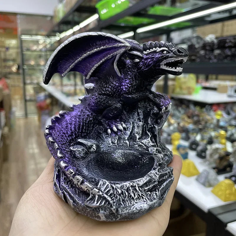 Giant Dragon Guardian on Crystal Ball Figurine – Retro Display Ornament for Office, Desk & Cabinet Decor - Image 9