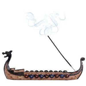 Creative Chinese Traditional Dragon Boat Statue Incense Holder β Resin Decoration Ornament for Home & Office