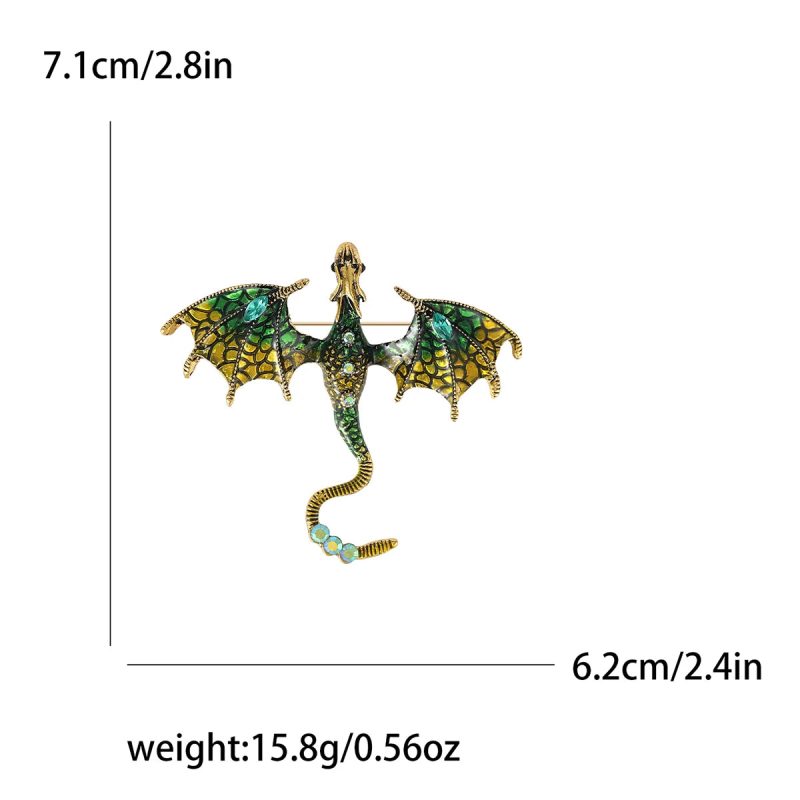 Enamel Dragon Pins for Women Rhinestone Flying Dragons Animal Brooch Banquet Party Backpack Gifts Jewelry Accessories - Image 30