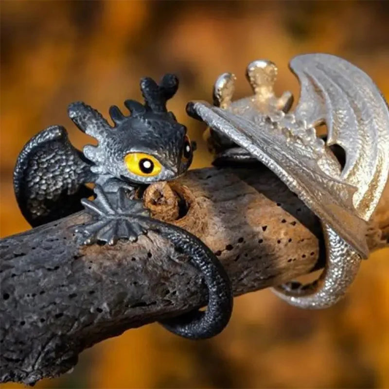 2024 New Gothic Punk Dragon Ring – Retro Animal Adjustable Finger Ring for Men & Women | Magical Cool Jewelry Gift - Image 2