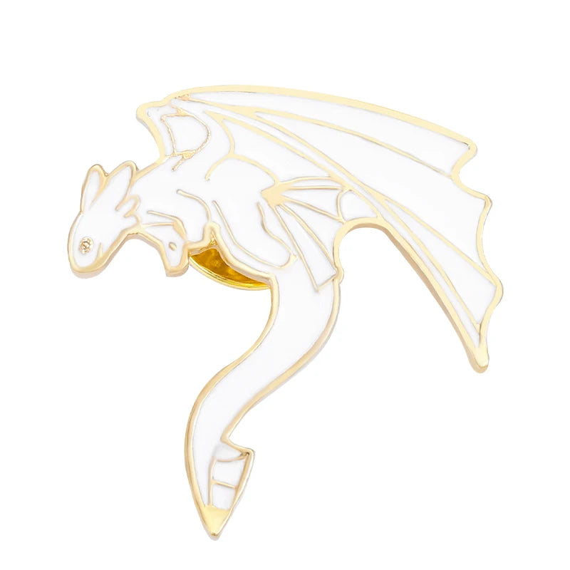 Black & White Pterosaur Enamel Pins - Image 8