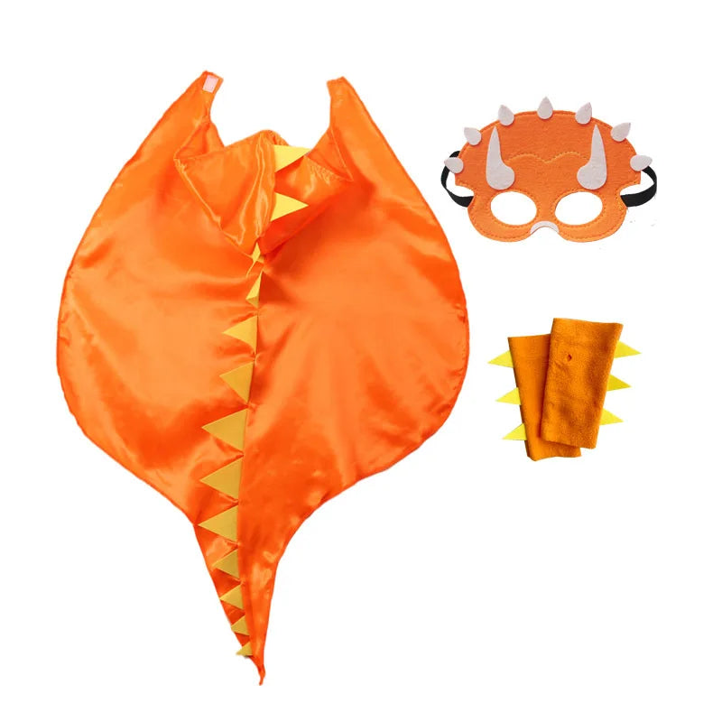 Boys & Girls Dinosaur Cape Dragon Hooded Cloak – Kids Halloween & Christmas Fancy Dress Costume with Mask - Image 9