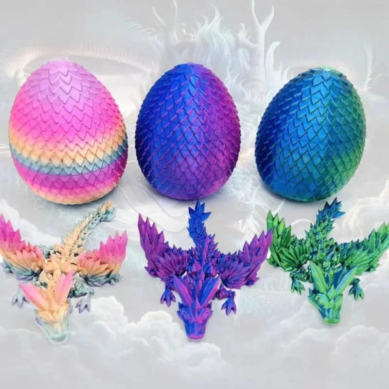 3D Printed Dragon Ornament – Desktop Animal Figurine for Home & Office | Craft Printed Figures Christmas Gifts 2025 New - Image 2