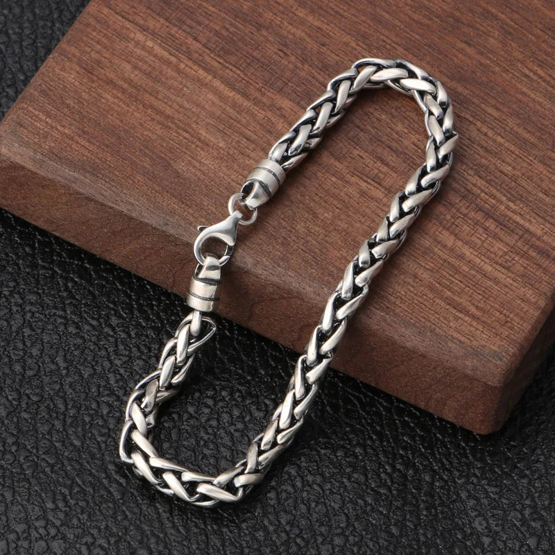 Ethnic Wind Dragon Bracelet – Vintage Silver-Plated Dragon Cuff Bangle for Men - Image 17
